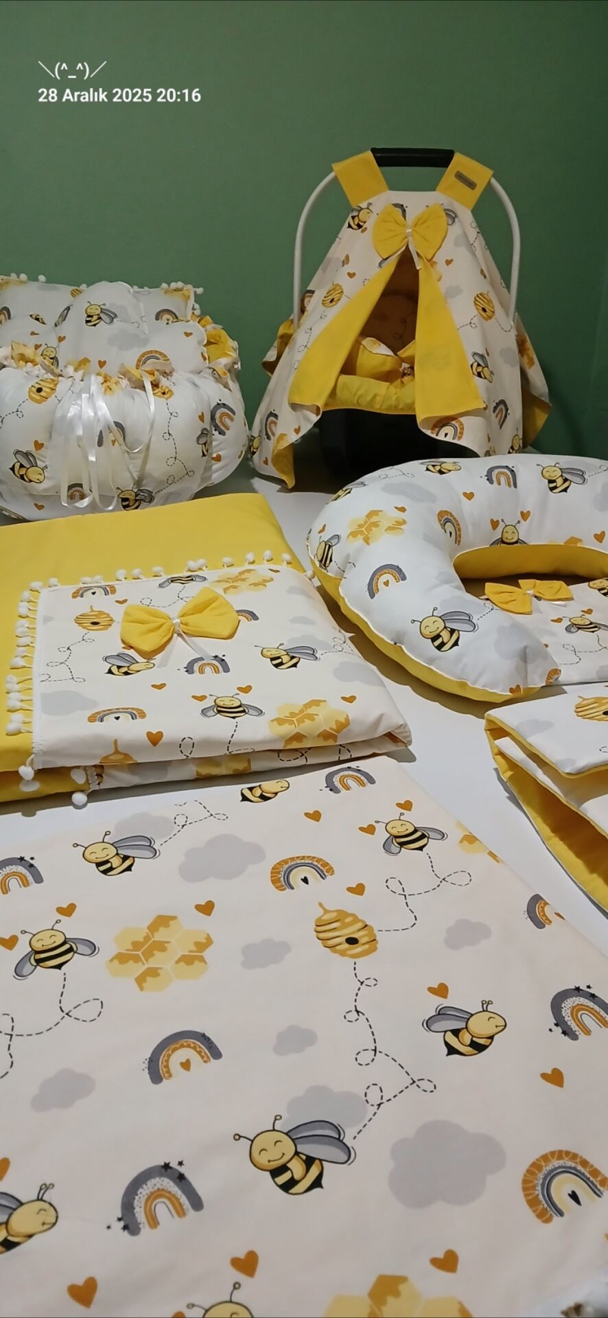 Ari desenli 12 parça beybinest seti